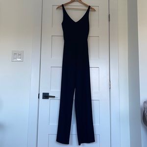 Zara Trafuc Black Wide-leg Jumpsuit SMALL